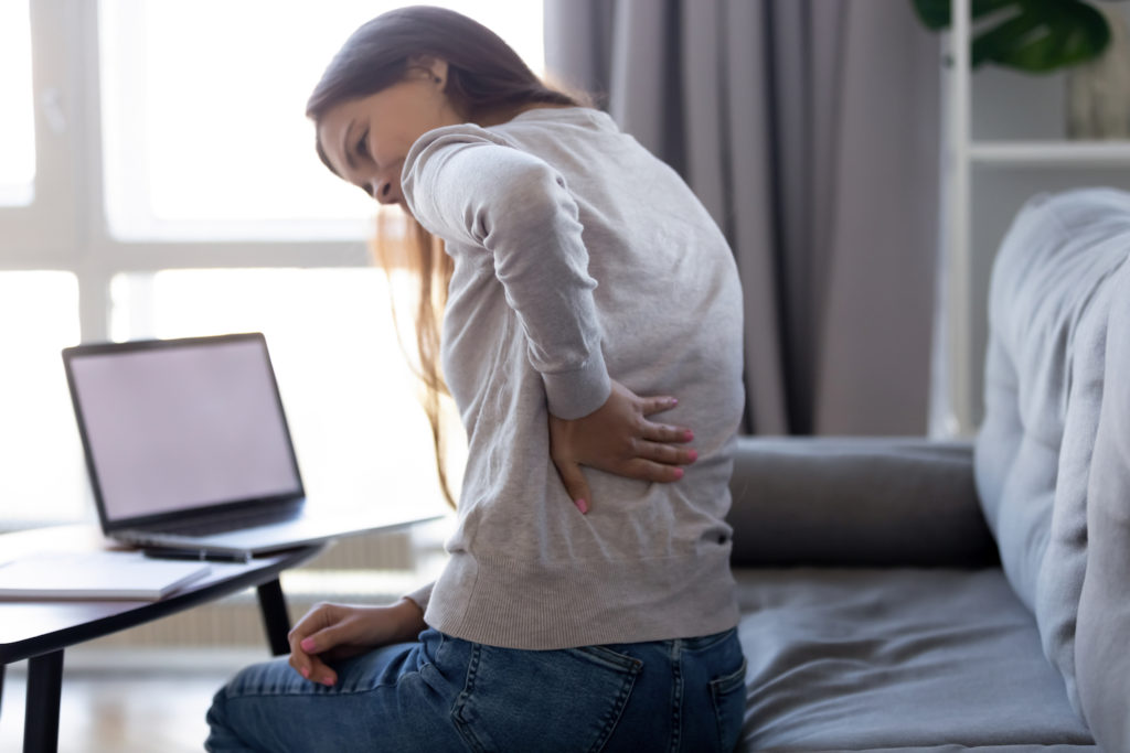 woman suffer from back pain